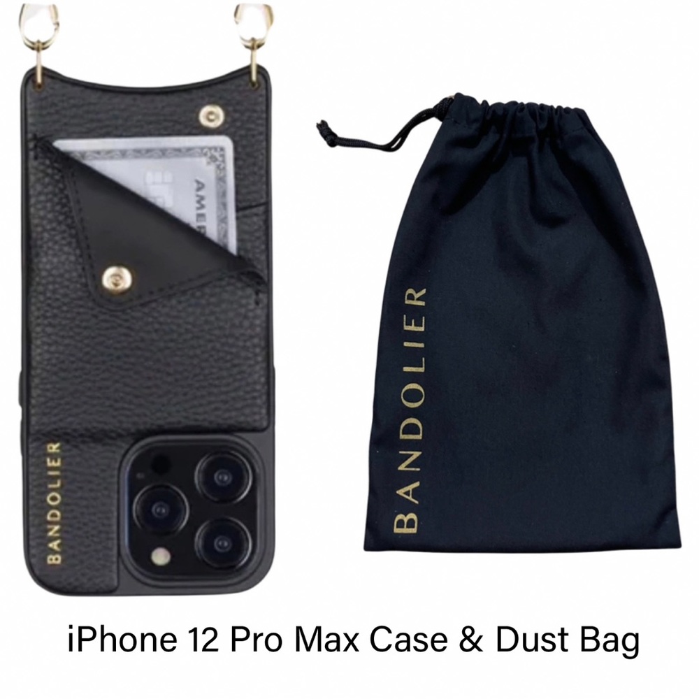 Bandolier Emma iPhone 12 Pro Max Pebble Leather Phone Case & Dust Bag